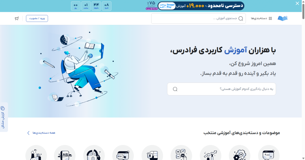 شماره تماس و آدرس فرادرس (آموزش آنلاین و دوره‌های تخصصی)